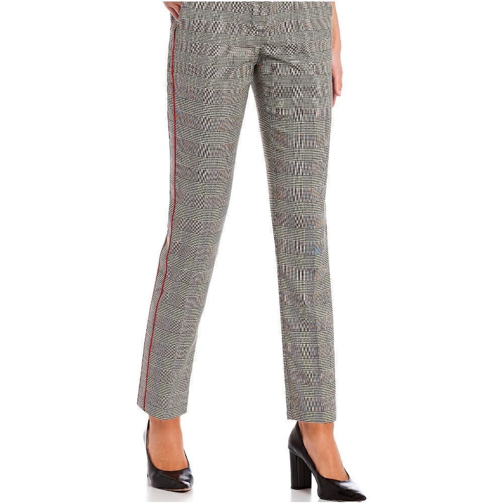 Tommy Hilfiger Plaid Women's Dress Pants Trousers Suit Separates Grey Black 6 - Picture 2 of 9